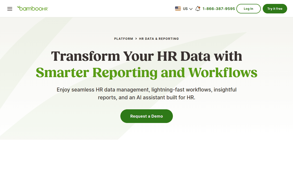 BambooHR HR Data & Reporting official product page