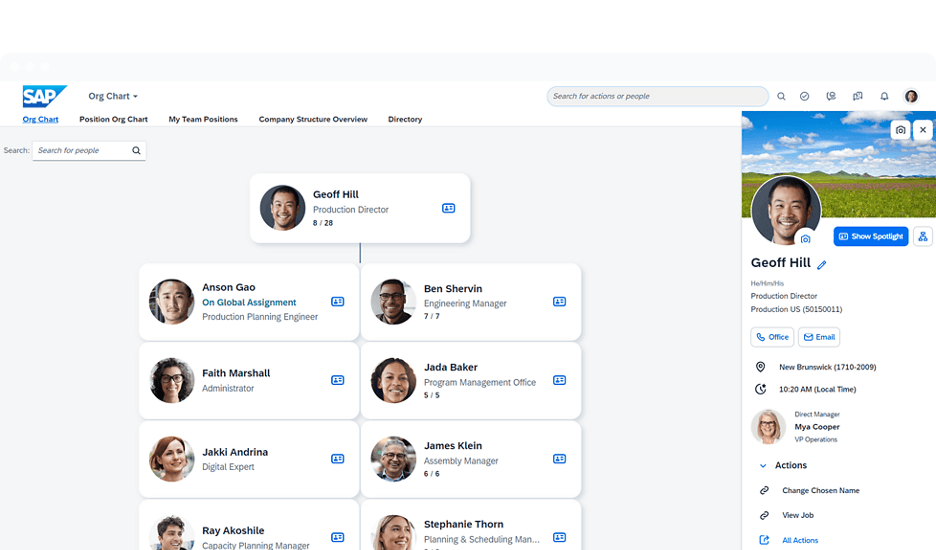 SAP SuccessFactors Employee Central product interface or official product visual